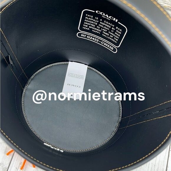 Trick Or Treat Bucket In Signature Canvas With Halloween Graphic Handbag Purse - Picture 5 of 11